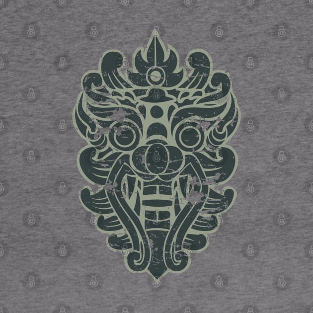Aztec mask face #4: Barong, Balinese mask / The Beach movie by GreekTavern